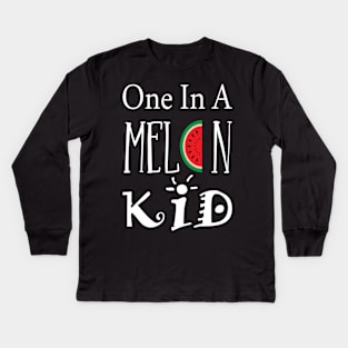 One in a melon kid Kids Long Sleeve T-Shirt